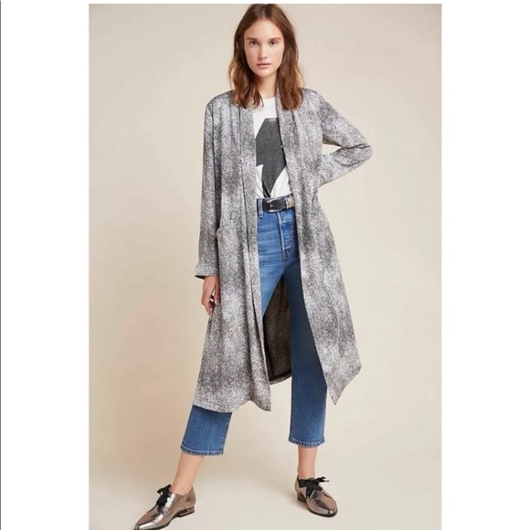 Anthropologie Jackets & Blazers - Anthropologie BB Dakota Serpentine Snake Print Duster Jacket S